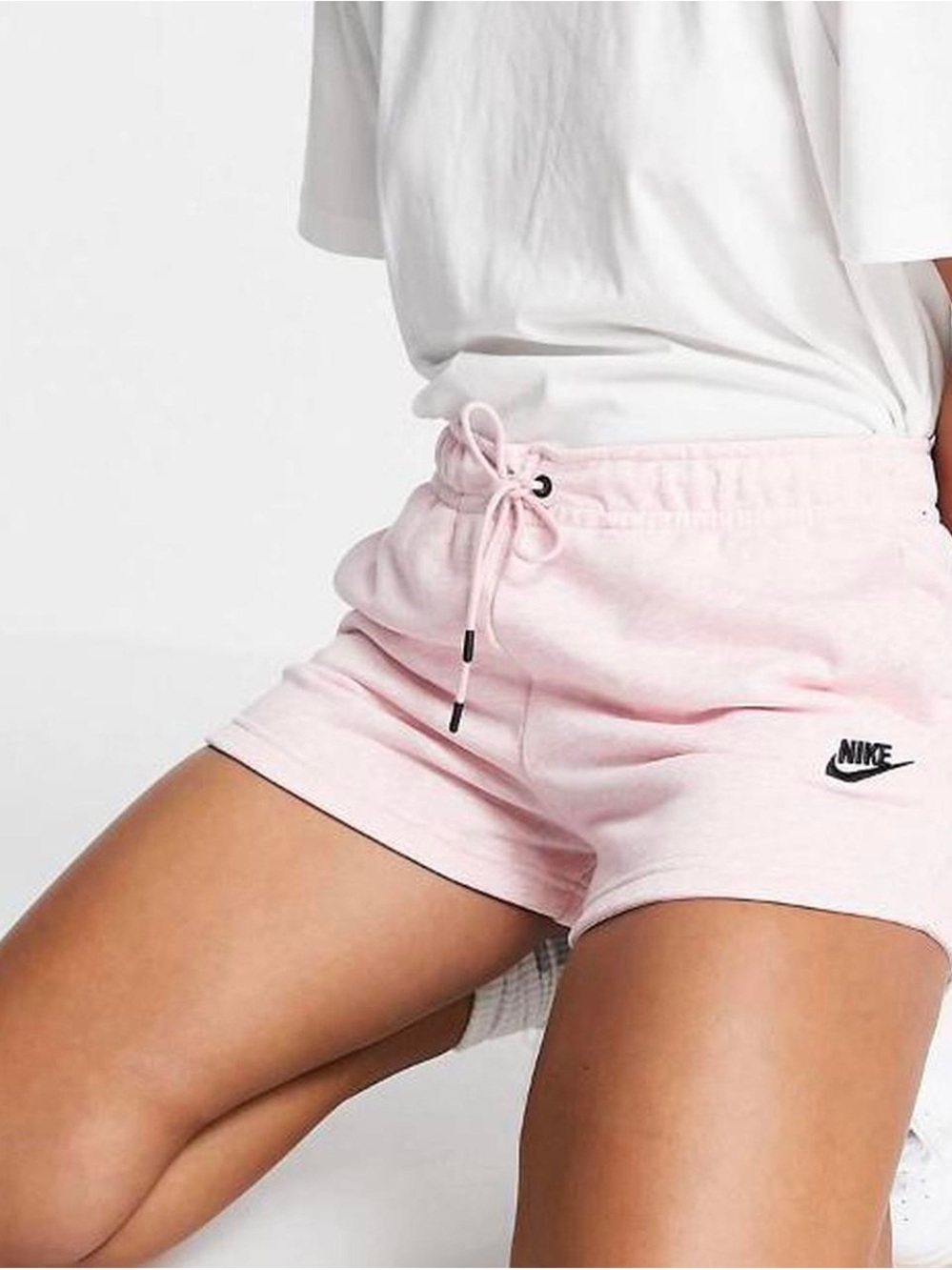 Nike Sportswear Essential Shorts Womens 2XL Pink High Rise French Terry CJ2158